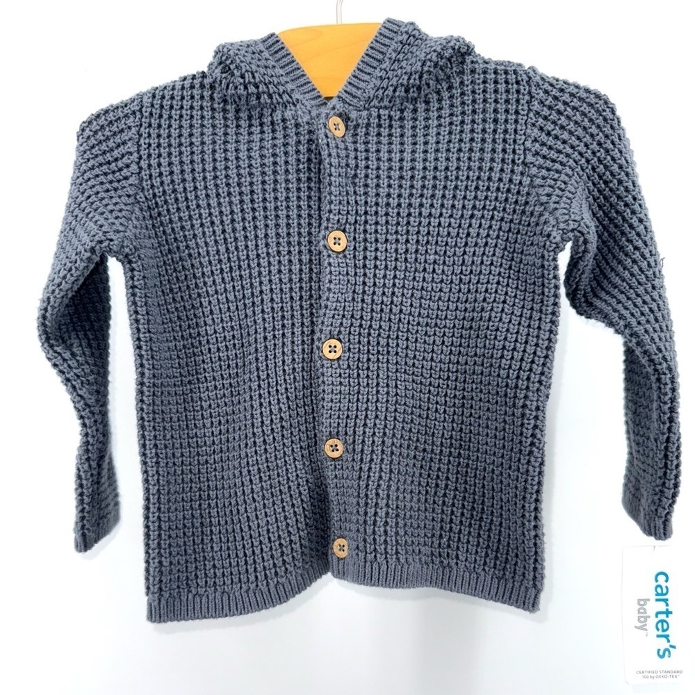 Carter's Dark Gray Bear Ears Sweater - New!